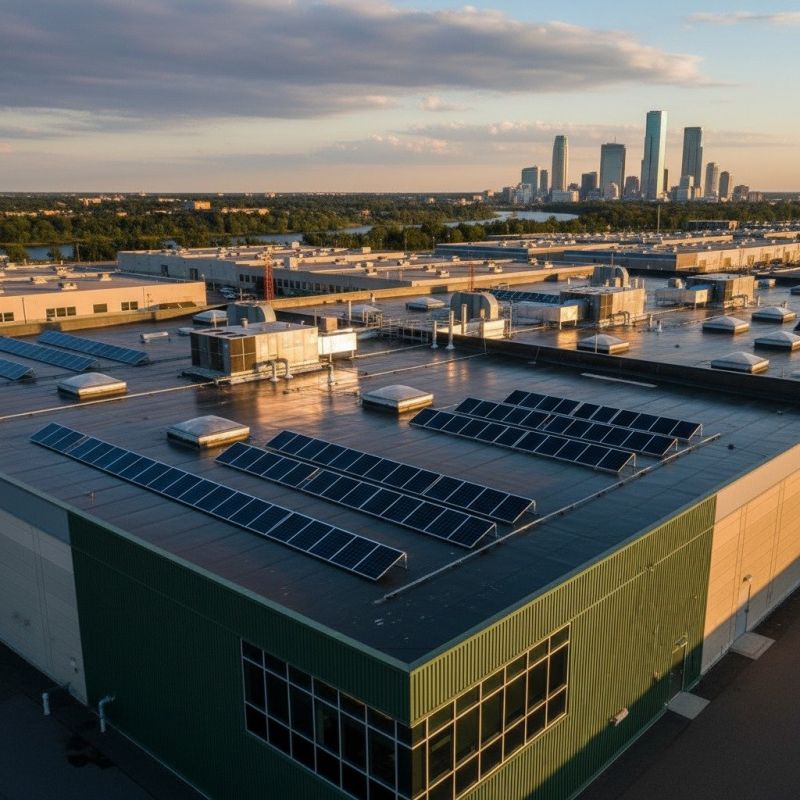 Commercial Solar Installation detail